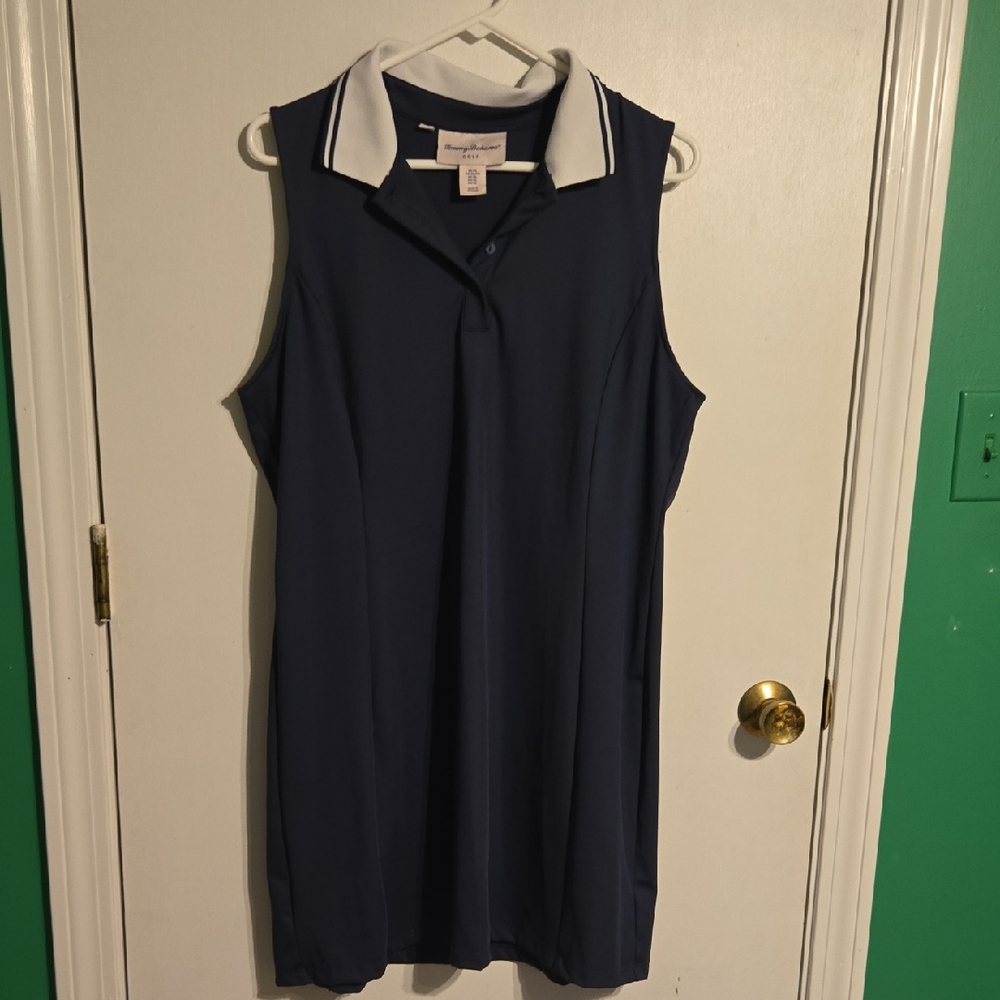 Tommy Bahama Navy Dress with White Collar